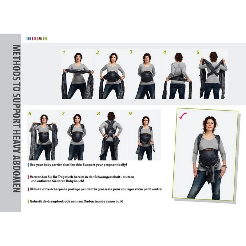 ByKay Слинг-шал тъкан ДЕНИМ тъмен размер 5 60015